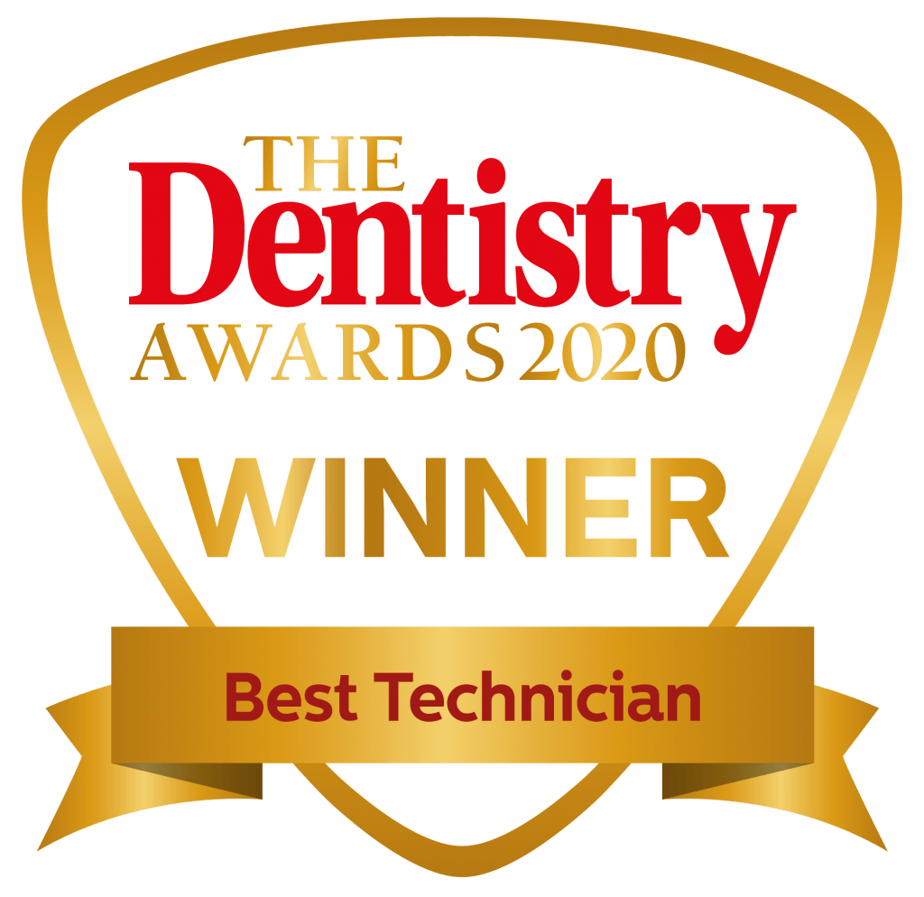 Dentistry awards 2020 best technician winner badge